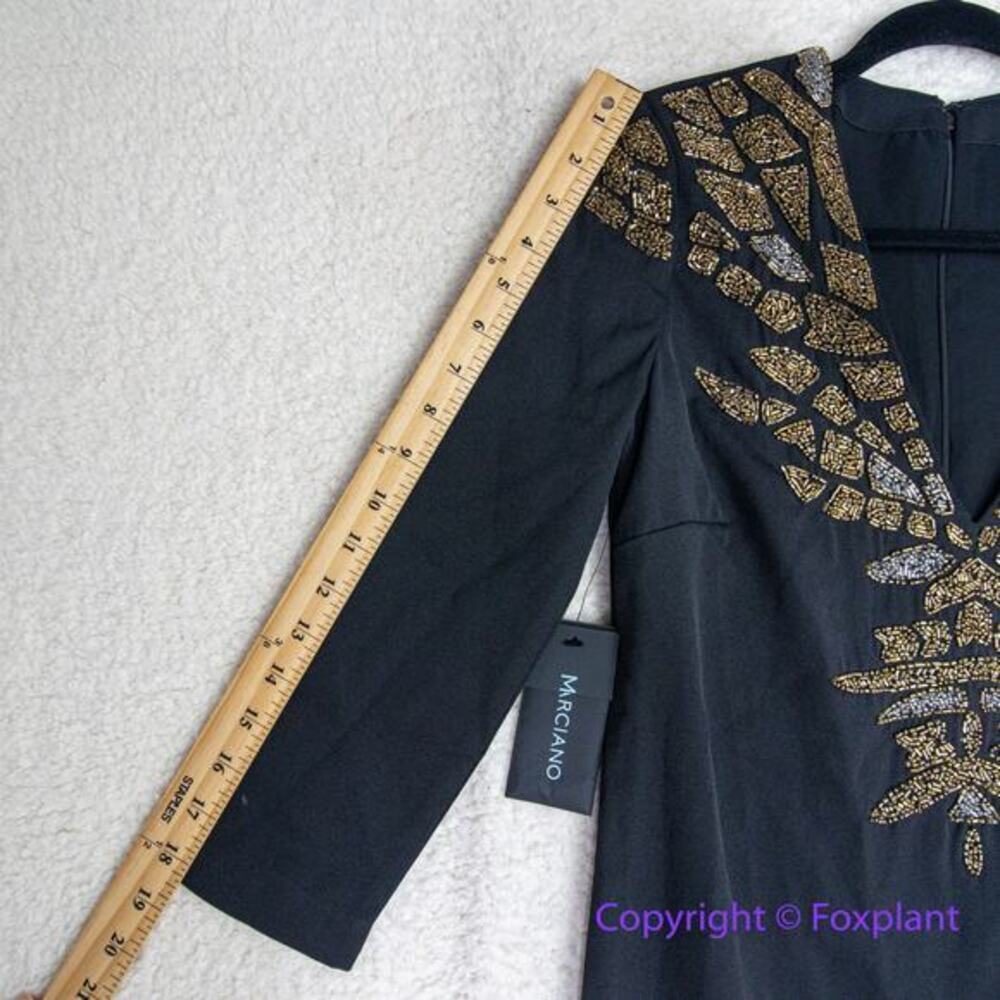 New! GUESS by Marciano black Claudia Embellished Tunic dress, size 0 - Picture 8 of 16